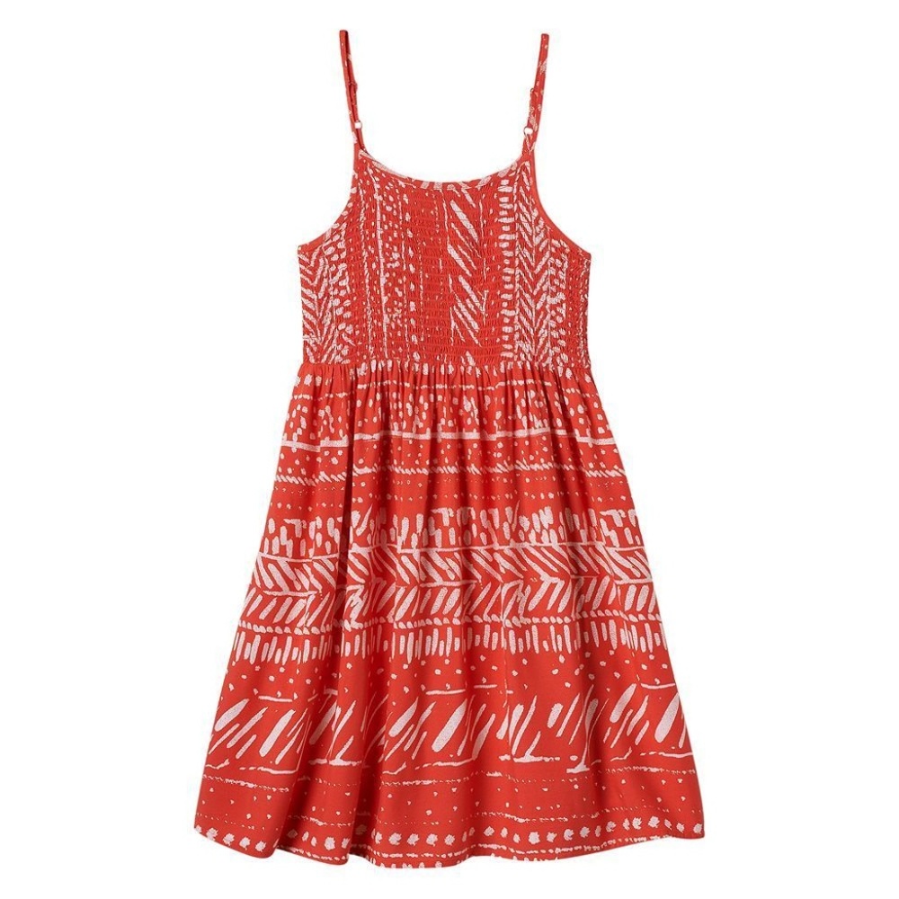 Mudd Smocked Top Sundress Skater Sun Dress Girl size 8 10 Red